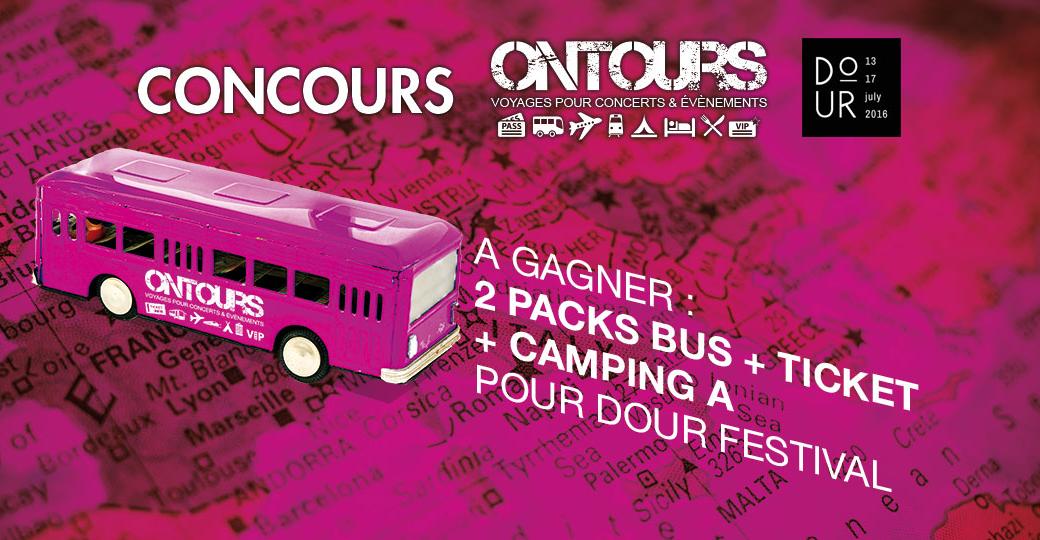 Avec Ontours, remportez vos packs bus et vos places pour le festival DOUR !