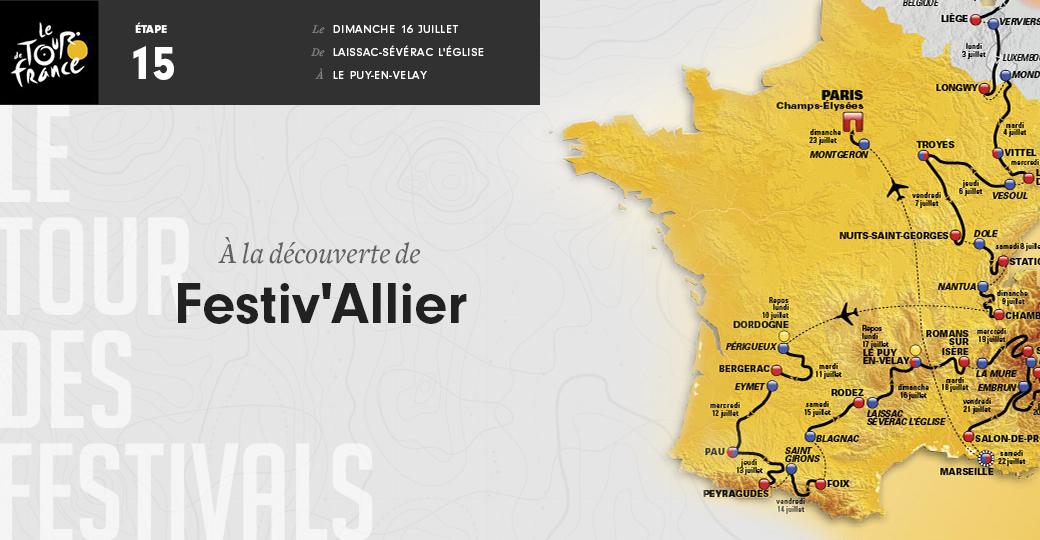Etape 15 - 189.5km - Sur la route de la chanson française au Festiv'Allier