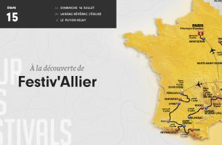 Etape 15 - 189.5km - Sur la route de la chanson française au Festiv'Allier