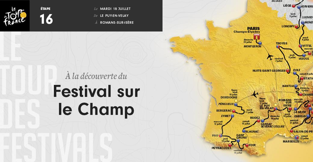 Etape 16 - 165 km - Sortie de route volontaire pour le festival Sur le Champ